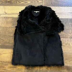 Gianni Bini Black Faux Fur Vest